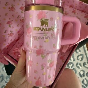 Stanley 20oz x Love Shack Fancy Pink Floral Tumbler with Gold Accents